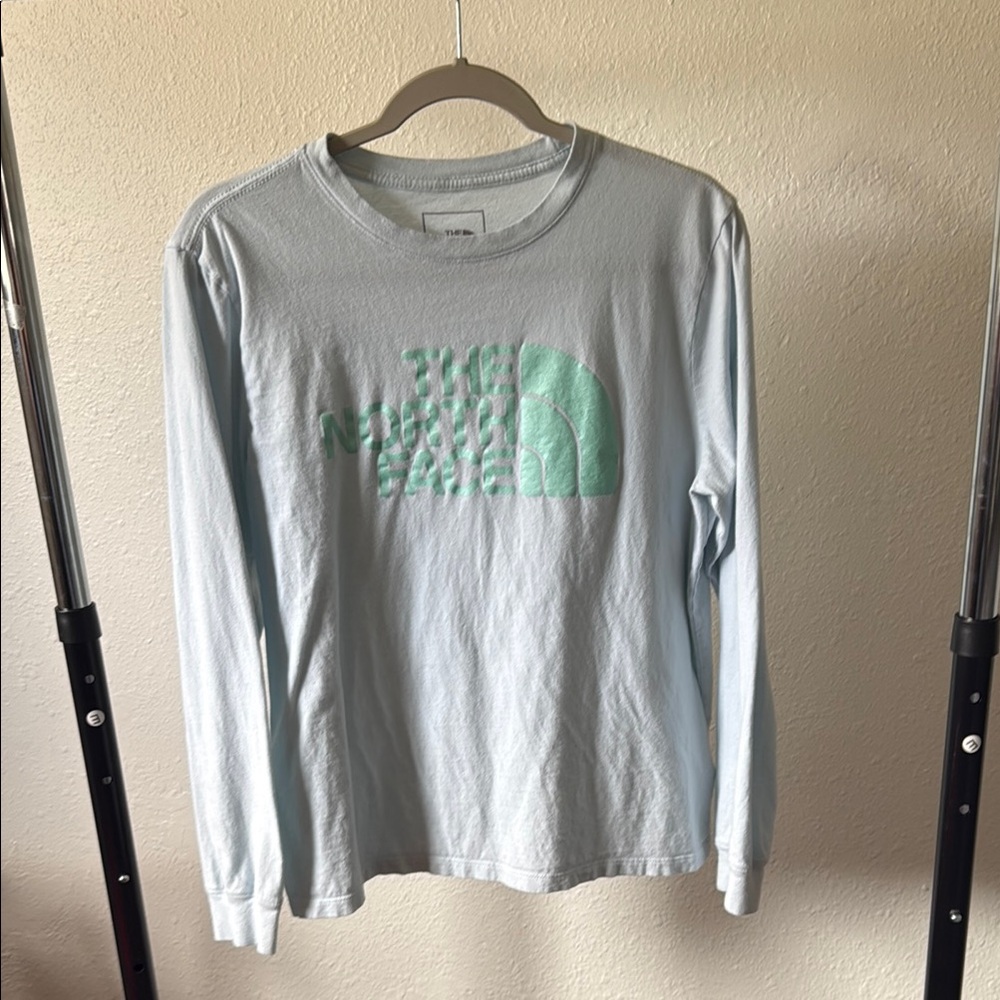 The North Face Light Blue Long Sleeve Tee